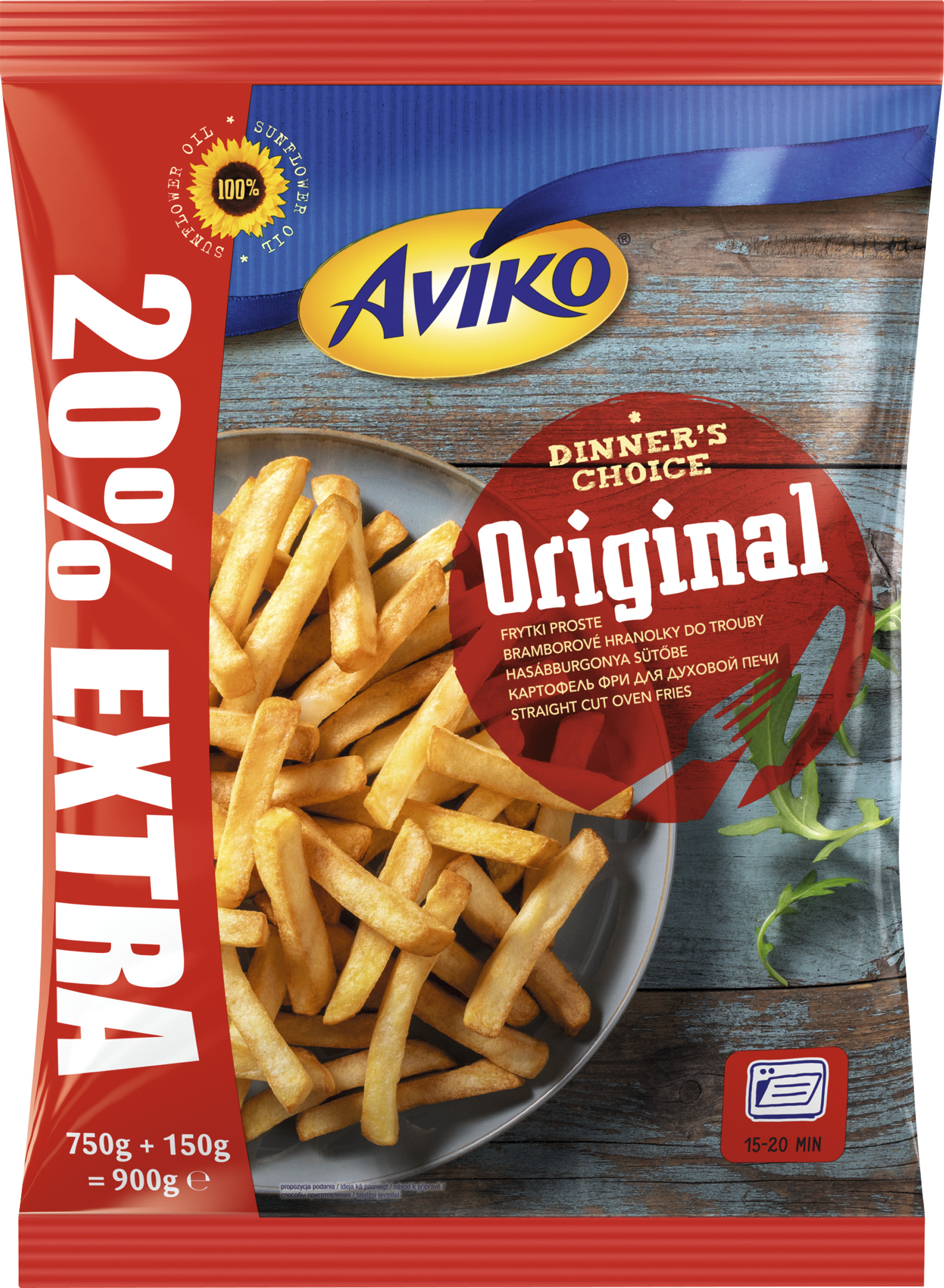 Kartupeļi frī Original 900g, Aviko