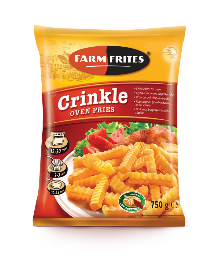 Kartupeļu frī rievoti Oven Crinkle 750g, Farm Frites