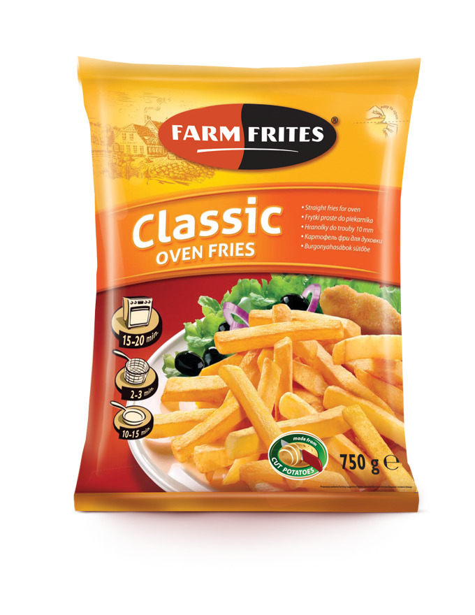 Kartupeļu frī taisni Oven Fries 750g, Farm Frites
