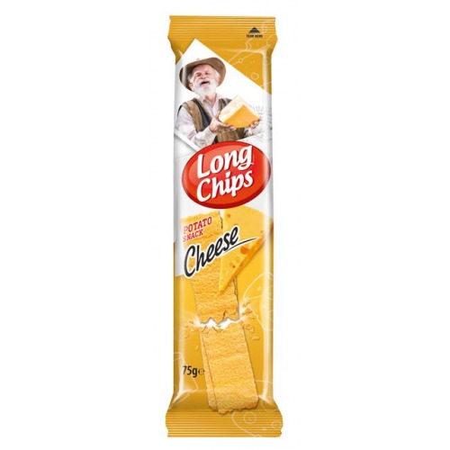Kartupeļu plāksnes ar siera garšu 75g, Long Chips