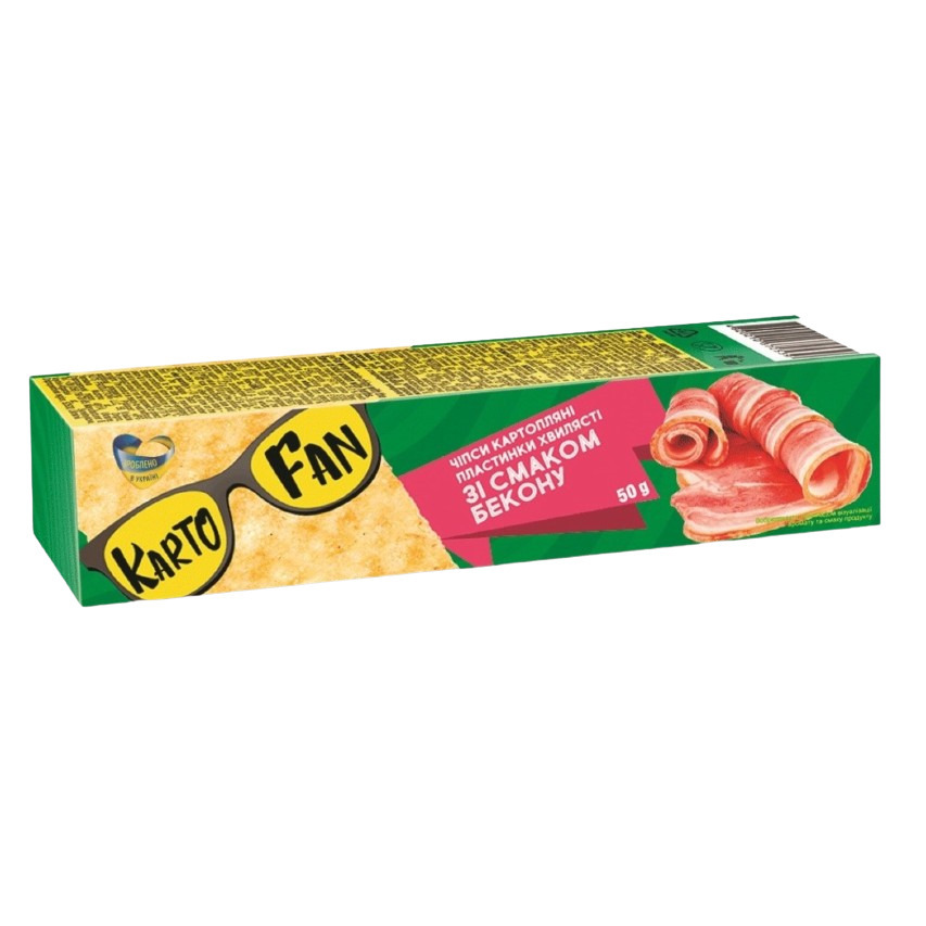 Kartupeļu plāksnes Bacon 50g., Kartofan