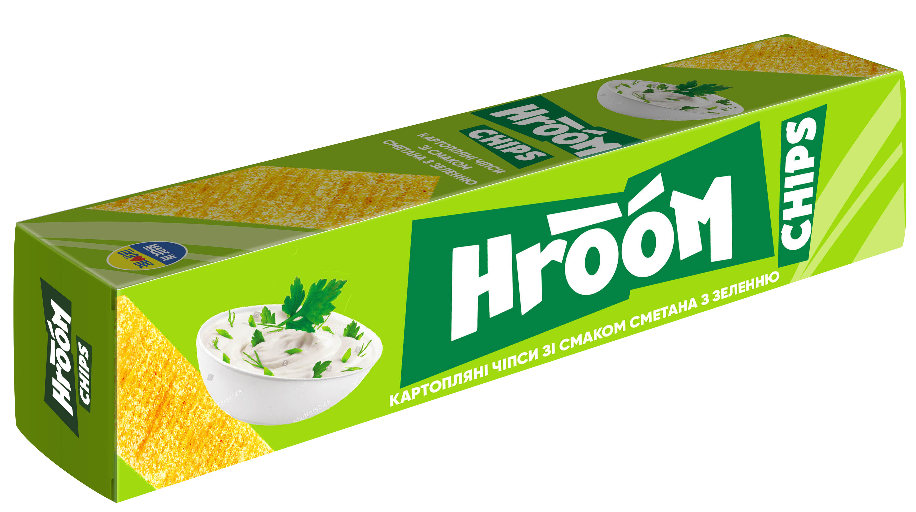 Kartupeļu plāksnes Krējums + zaļumi 50g, Hroom