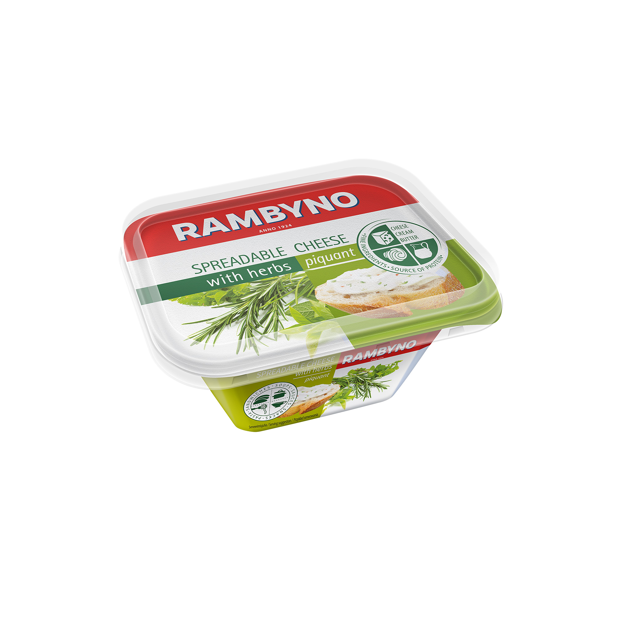 Kausētais siers ar zaļumiem 175g, Rambyno