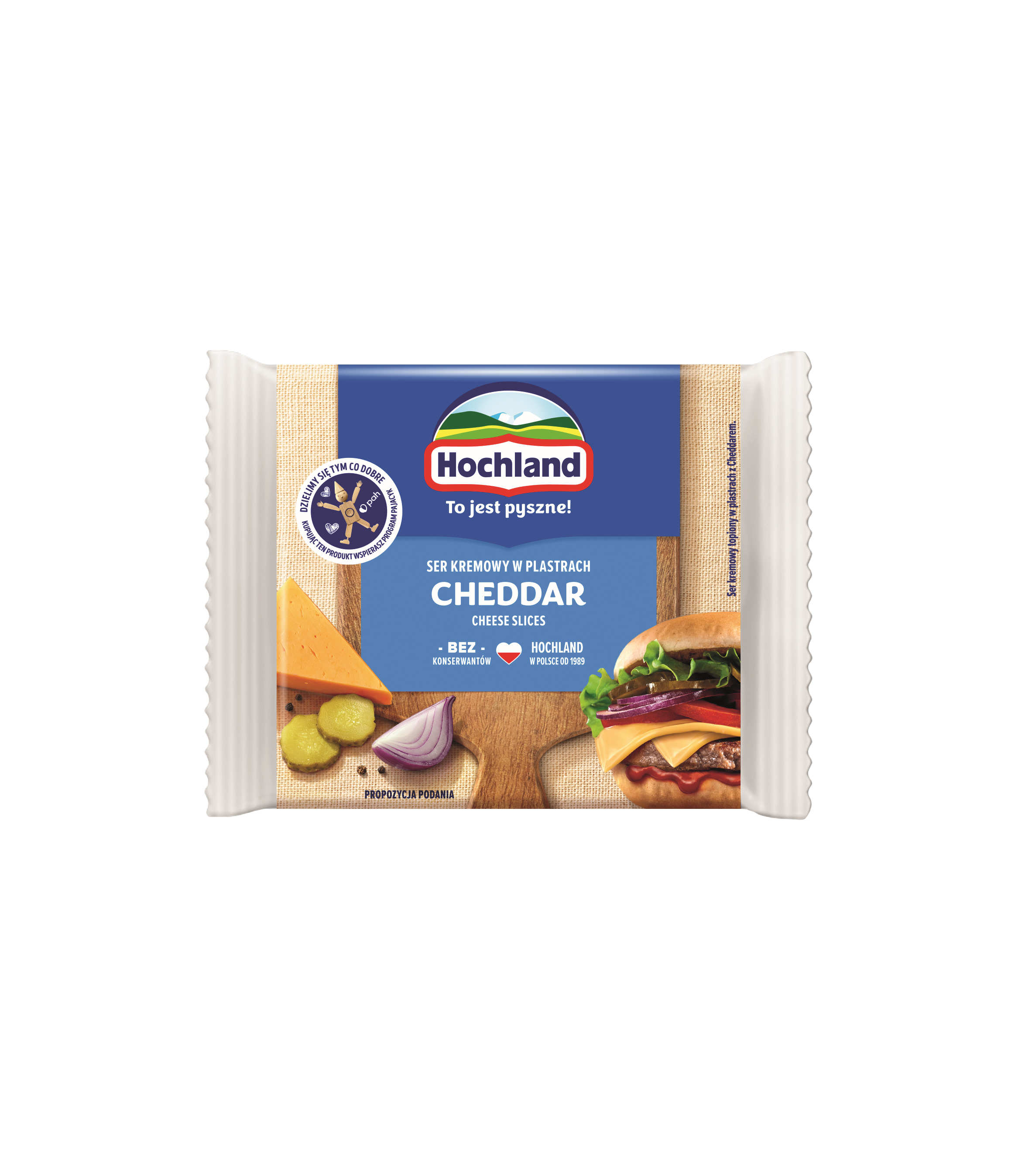 Kausētais siers šķēlēs Čedaras 130g, Hochland