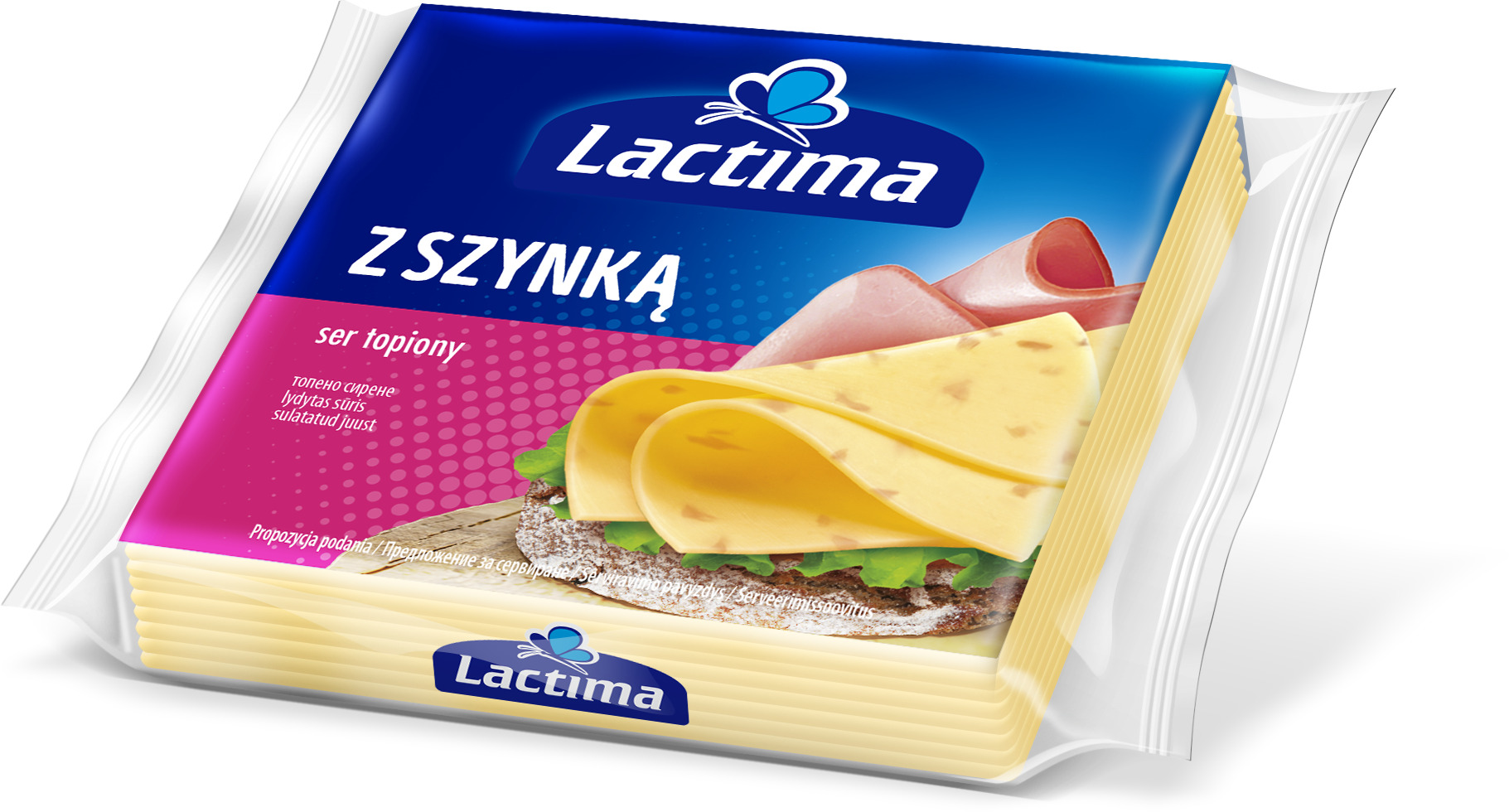 Kausētais siers šķēlītēs Mozzarella 130g, Lactima