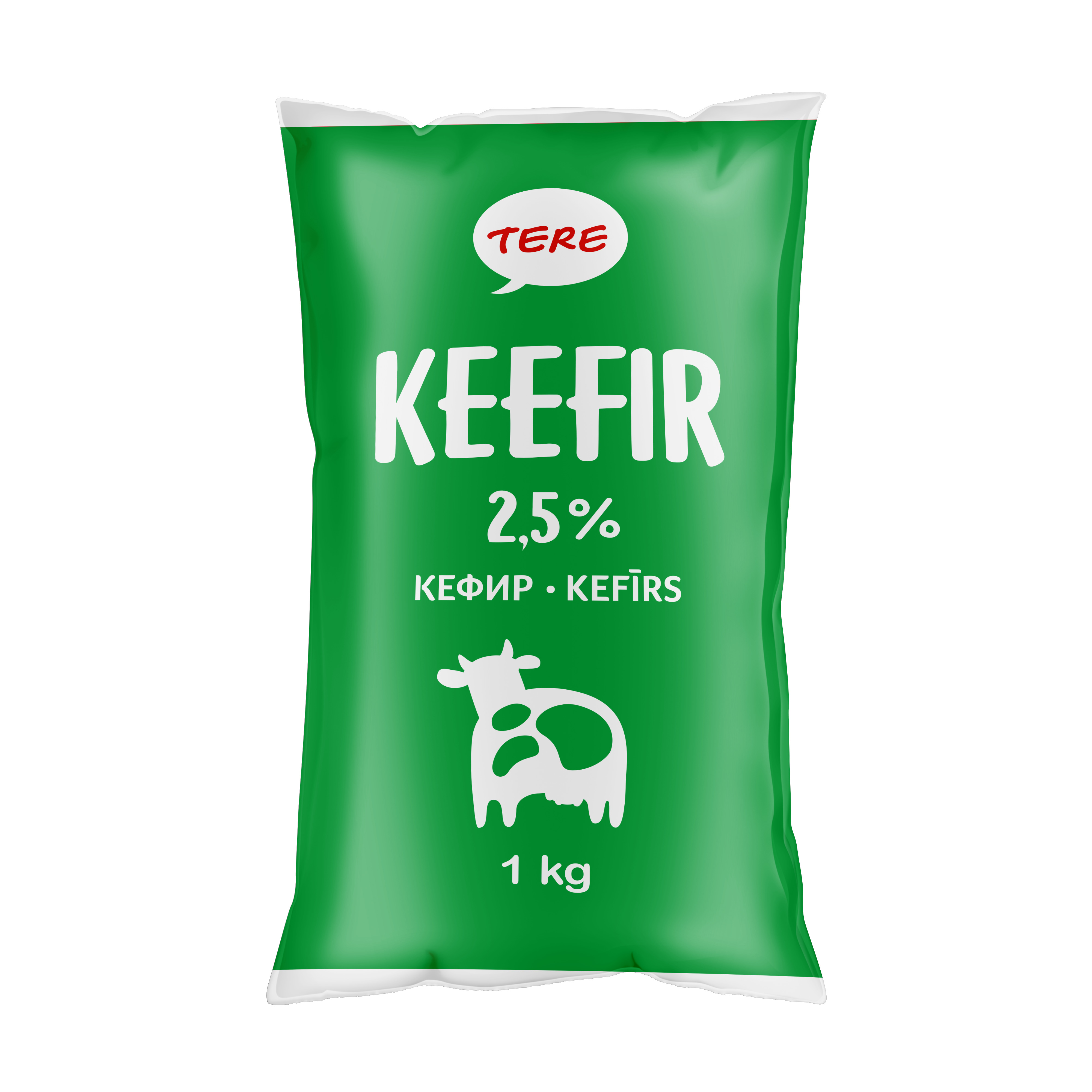 Kefīrs 2.5% plēvē 1kg,Tere