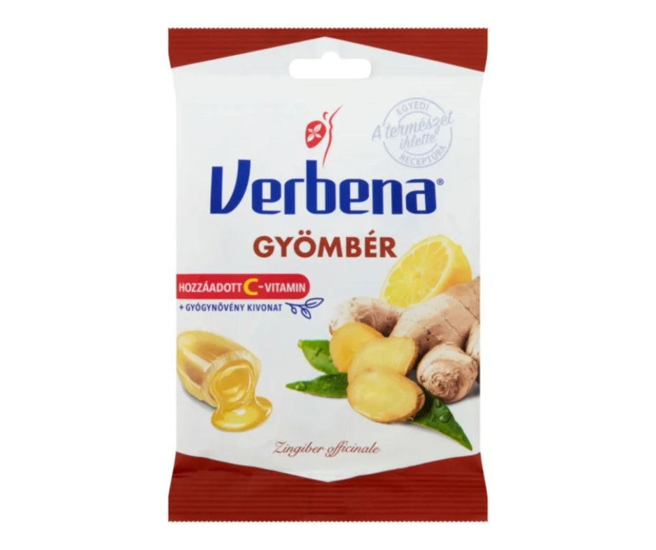 Konfektes ar ingveru un C vit. 60g, Verbena