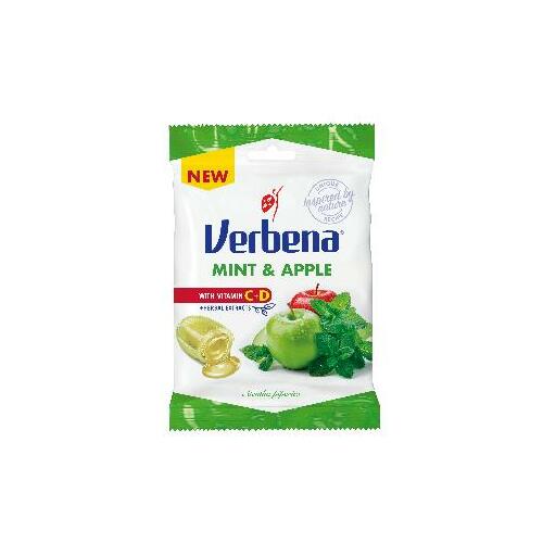 Konfektes ar piparmētru - ābolu un C vit., 60g, Verbena