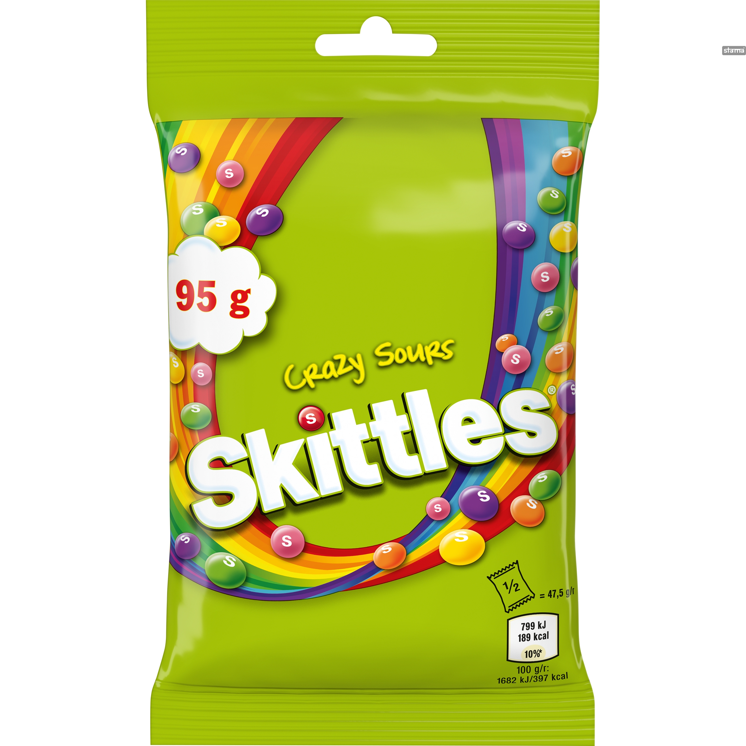 Konfektes Crazy Sours 95g, Skittles