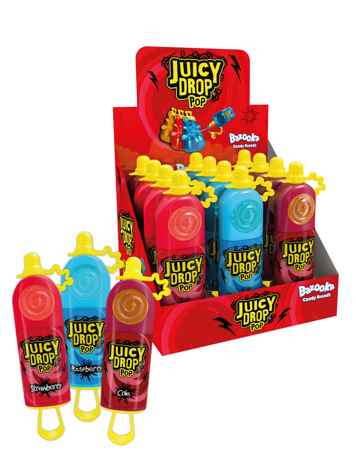 Konfektes Juicy Drop Pop Xtreme Sours 26g, Bazooka