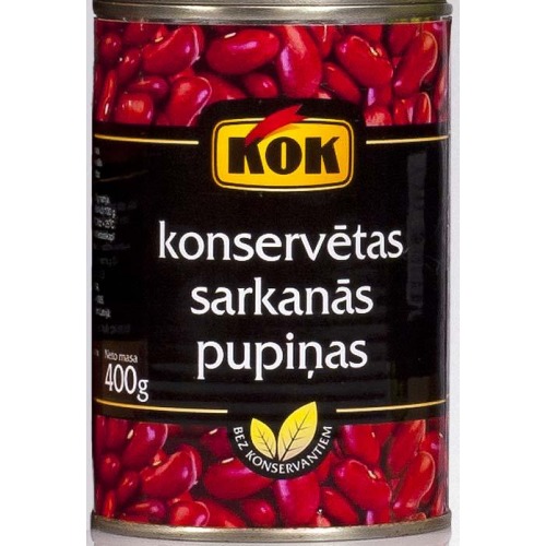 Konservētas sarkanās pupiņas 400g (240g), KOK