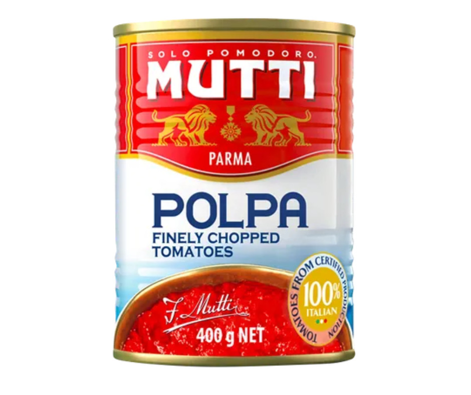 Konservēti tomāti smalki sagriezti 400g (240g), Mutti