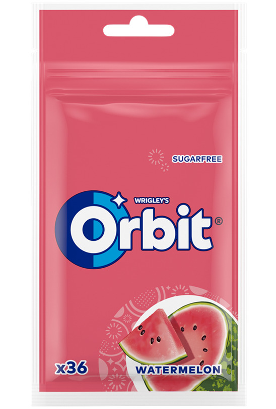 Košļājamā gumija Arbūzu garša pouch 36 gab. 50g, Orbit