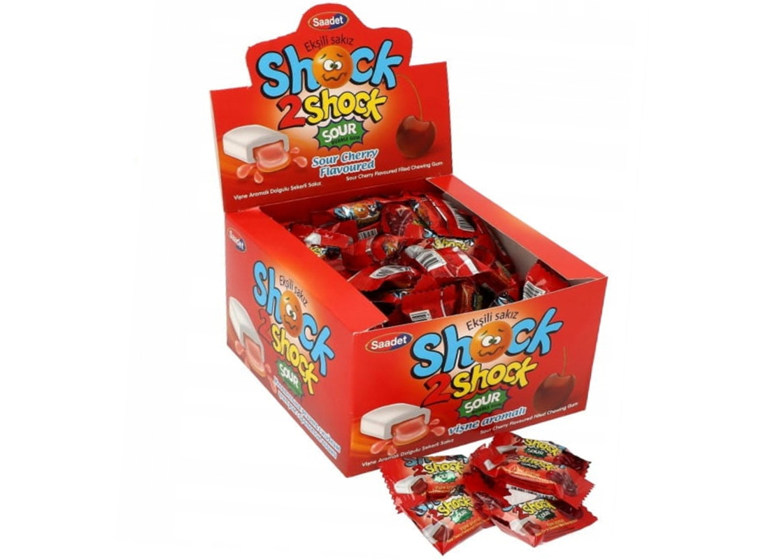 Košļājama gumija Shock Cherry 3g