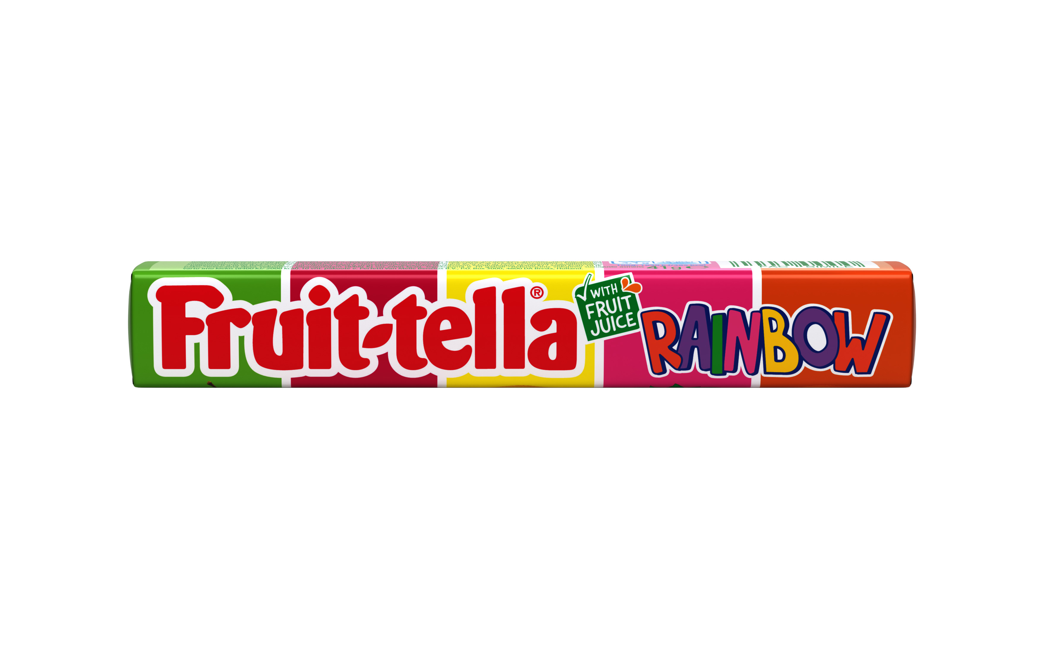 Košļājamās konfektes Vegan Rainbow 41g, Fruit-tella.