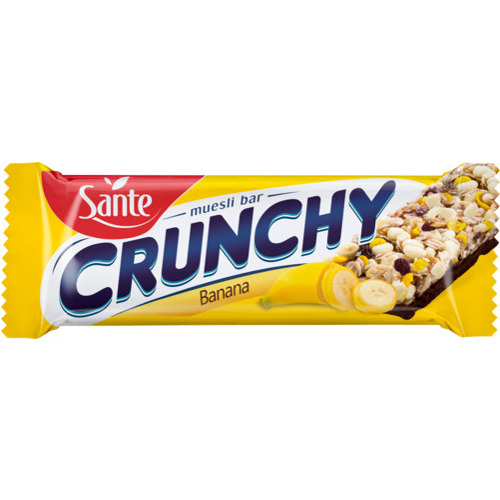 Kraukšķ. musli bat. ar banāniem šokolādē 40g, Sante