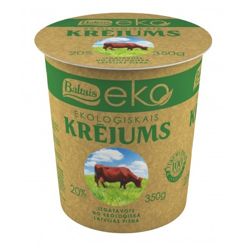 Krējums 20% Eko 350g, Baltais