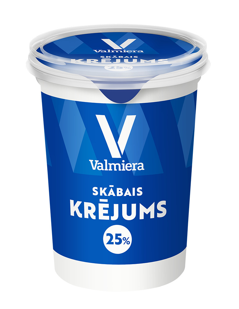 Krējums skābais 25% 450g, Valmiera