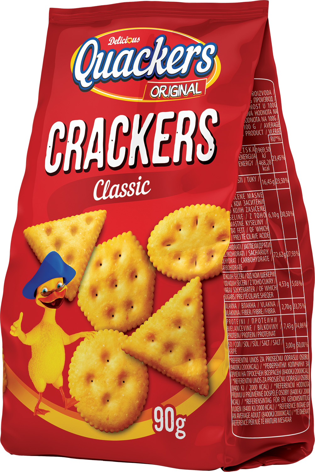 Krekeri klasiskie 90g, Delicious Quackers