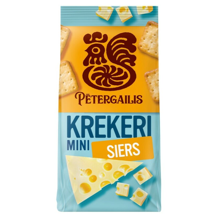 Krekeri Minī sāļie ar siera garšu 72g, Pētergailis