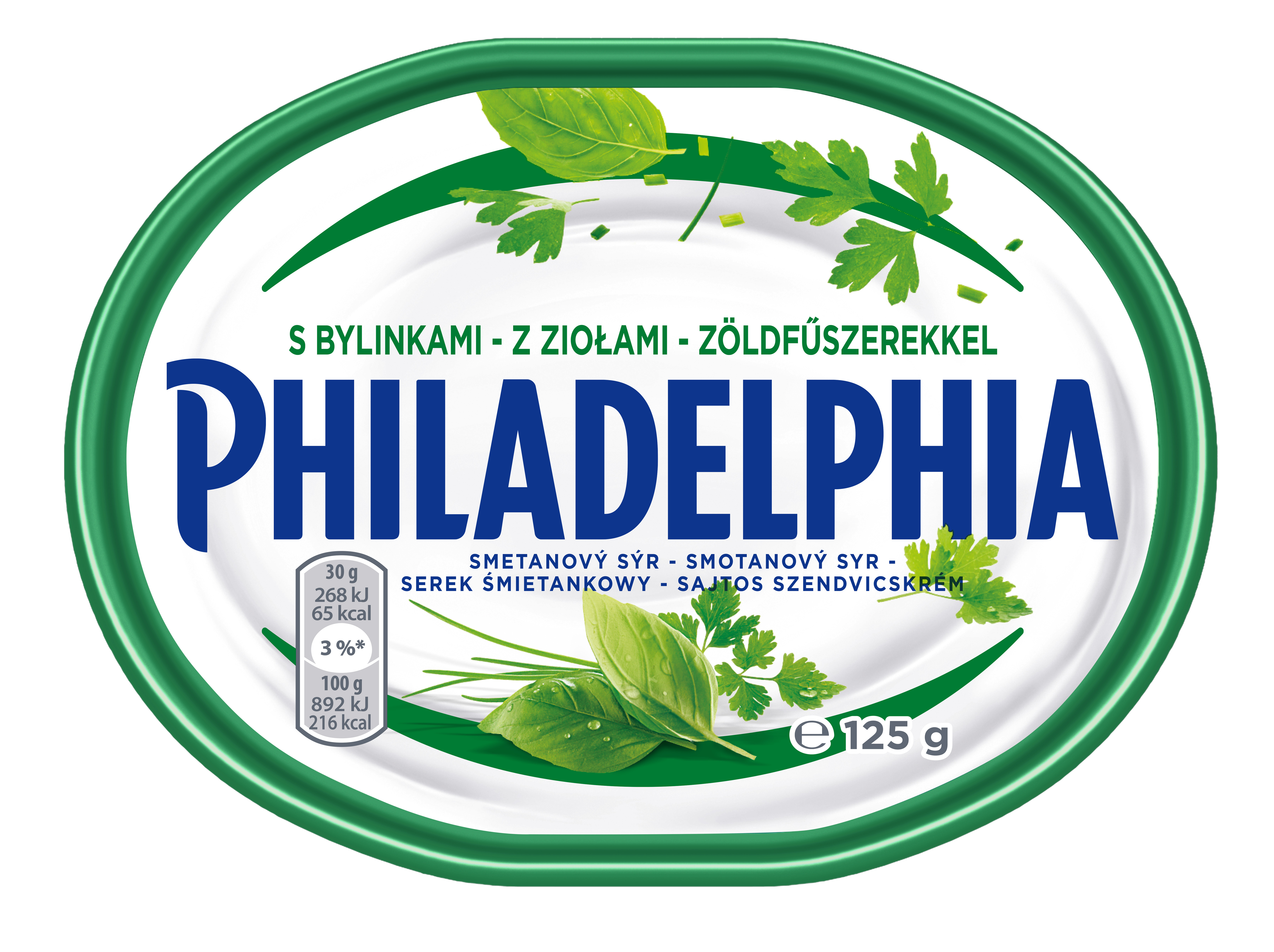 Krēmsiers ar zaļumiem 125g, Philadelphia