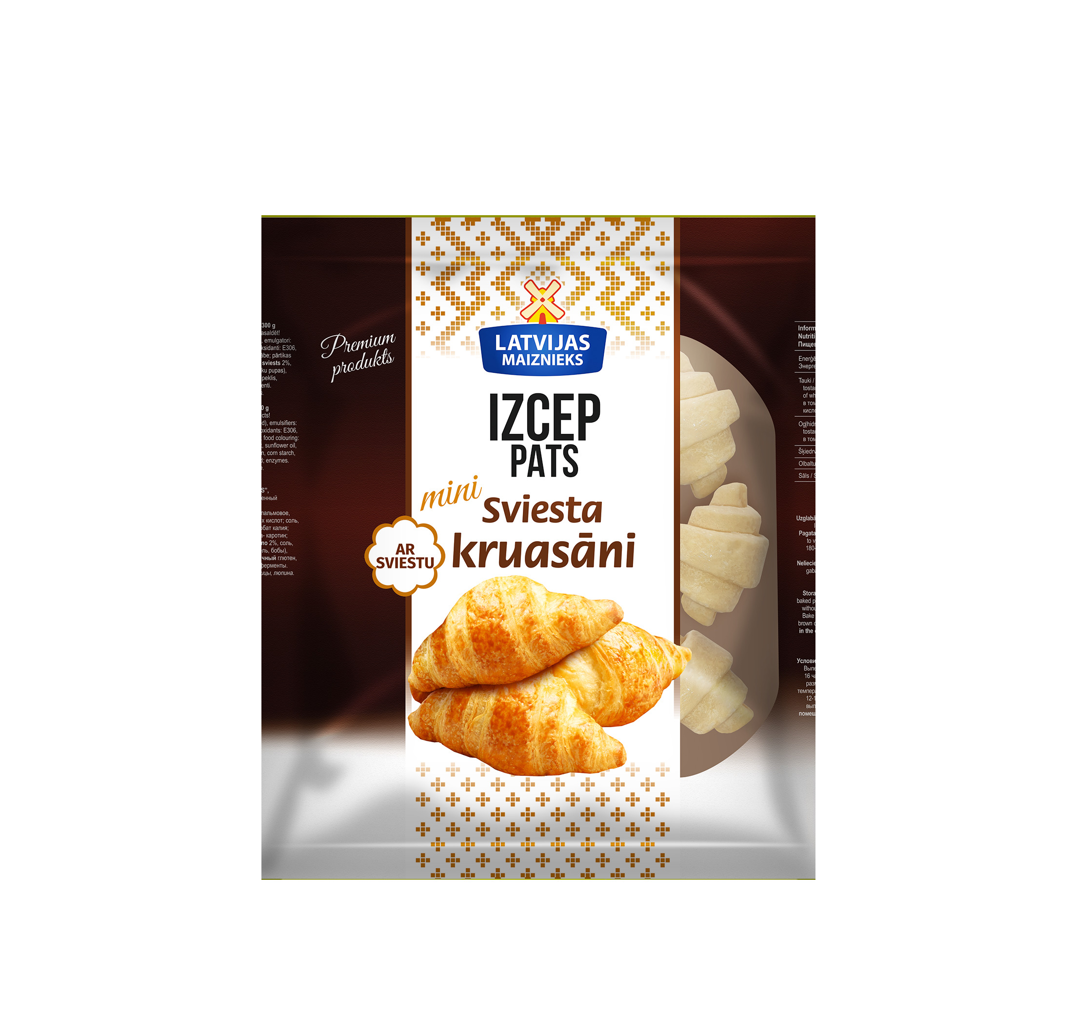 Kruasāni sviesta mini Izcep Pats 10x30g (300g), Latvijas Maiznieks