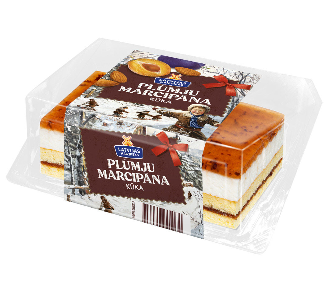 Kūka Plūmju - marcipāna 320g, Latvijas Maiznieks