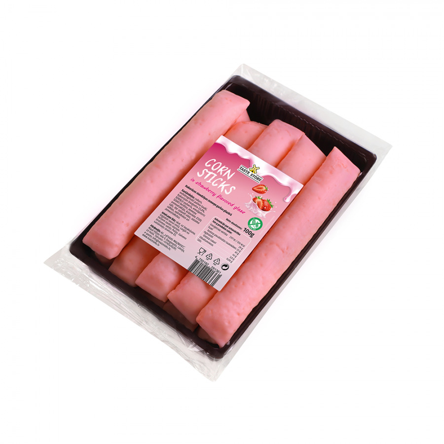 Kukurūzas standziņas ar zemeņu garšu, sveramas, Latvijas Maiznieks