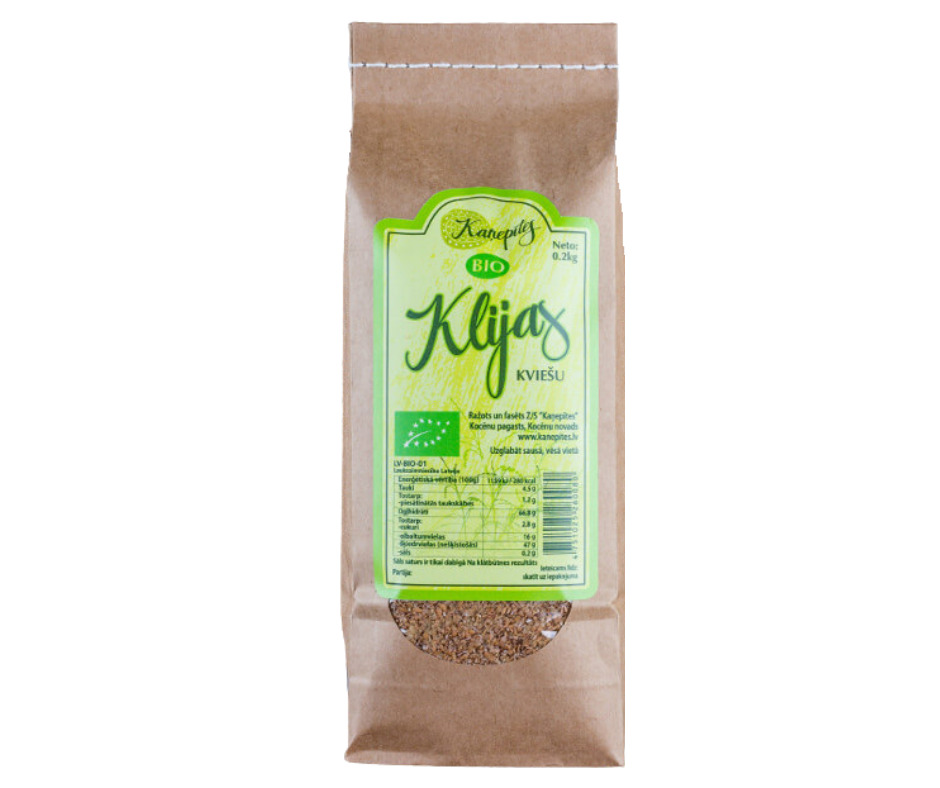 Kviešu klijas BIO 200g, Kaņepītes