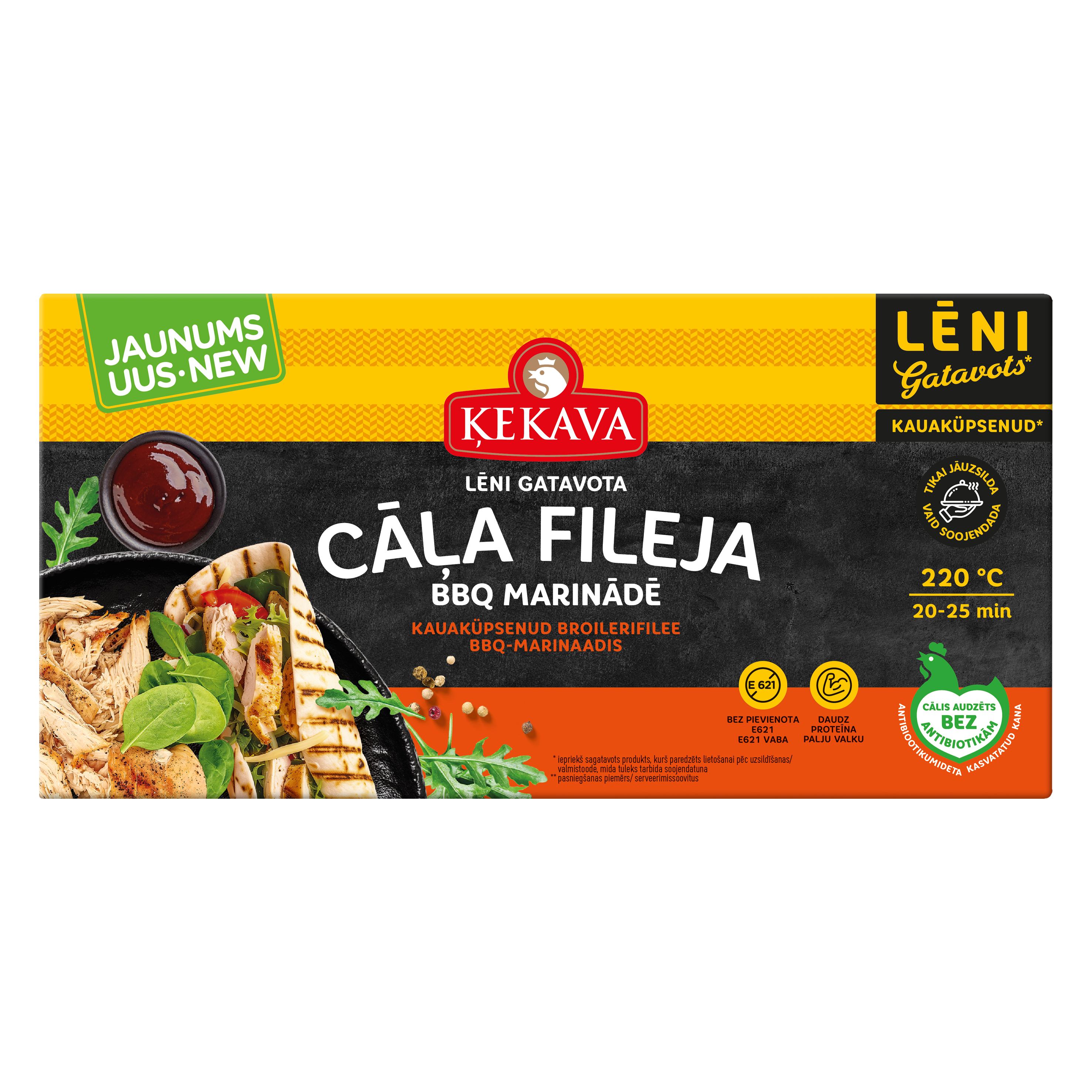 Lēni gatavota cāļa krūtiņas fileja BBQ mar., vak., 400g, Ķekava