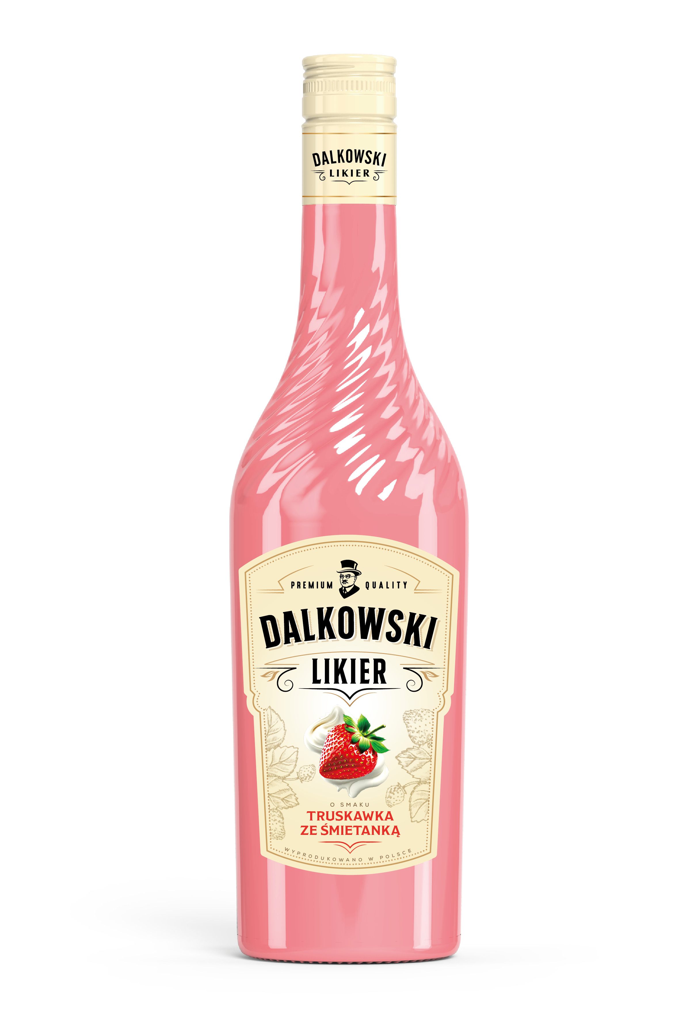 Liķieris Dalkowski ar Zemeņu - krējuma garšu 15% 0.5l