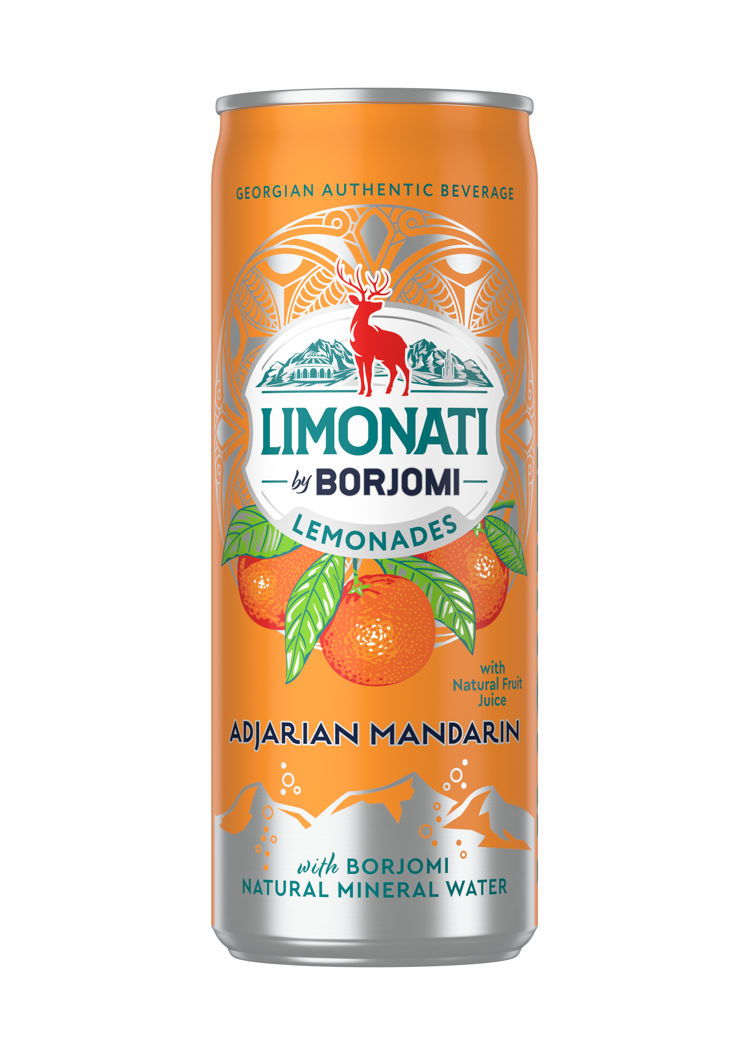 Limonāde ar adžārijas mandarīnu garšu 0.33l CAN, Borjomi