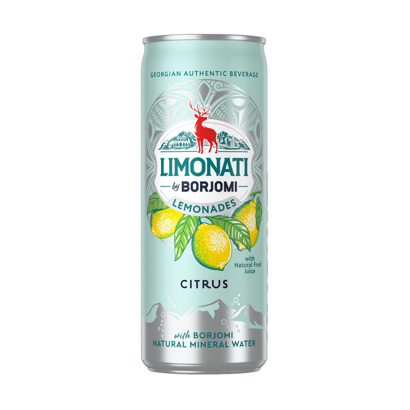 Limonāde ar citrusaugļiem 0.33l CAN, Limonati by Borjomi
