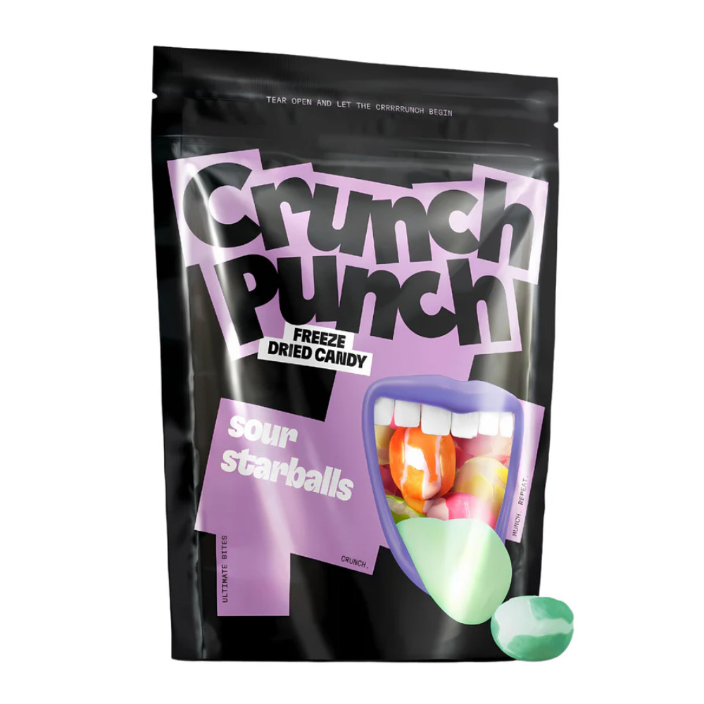 Liofilizēti saldumi Sour Starballs 100g, Crunch Punch