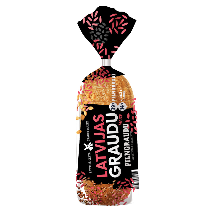 Maize Latvijas Graudu pilngraudu 350g, Latvijas Maiznieks