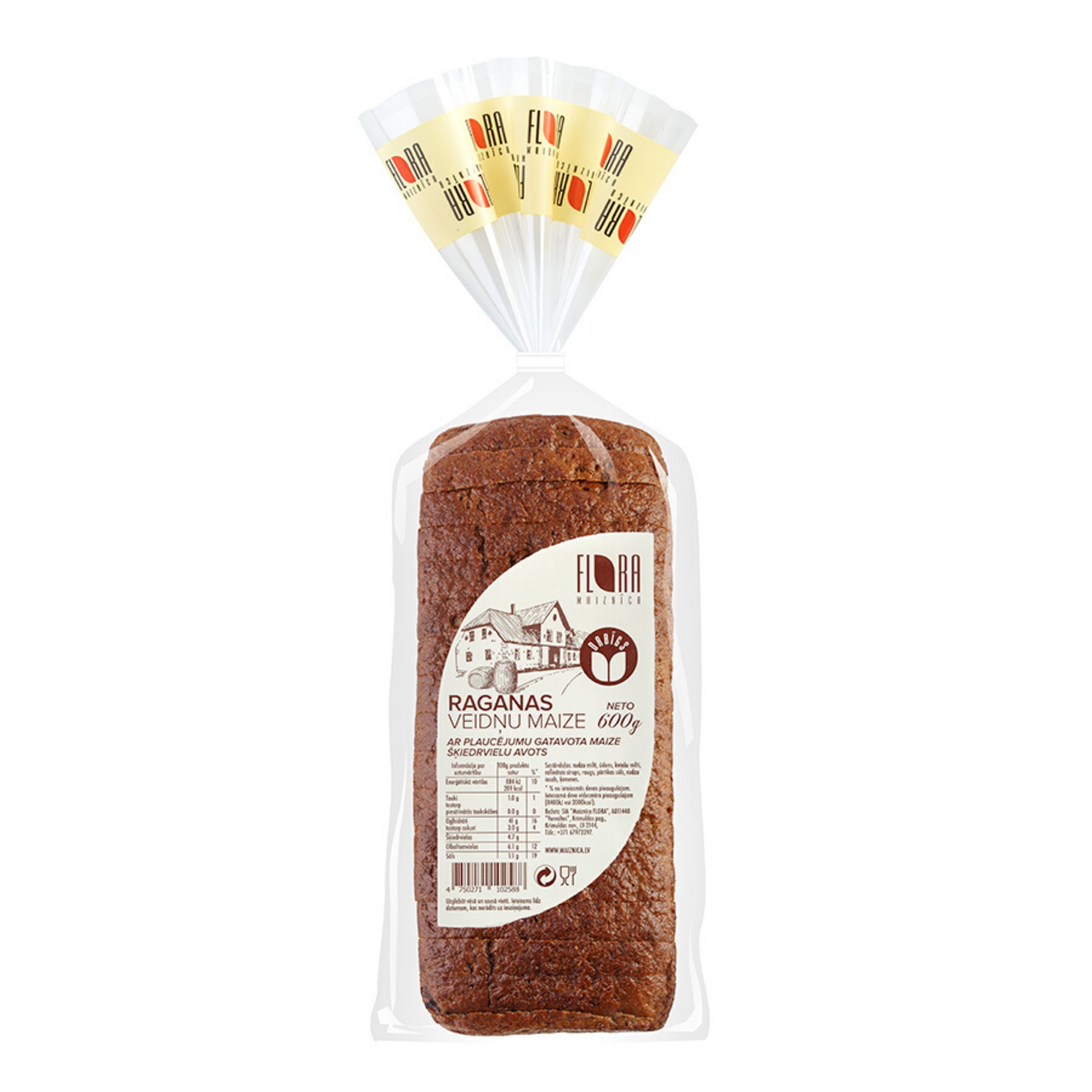 Maize Raganas veidņu sagriezta 600g, Flora Maiznīca