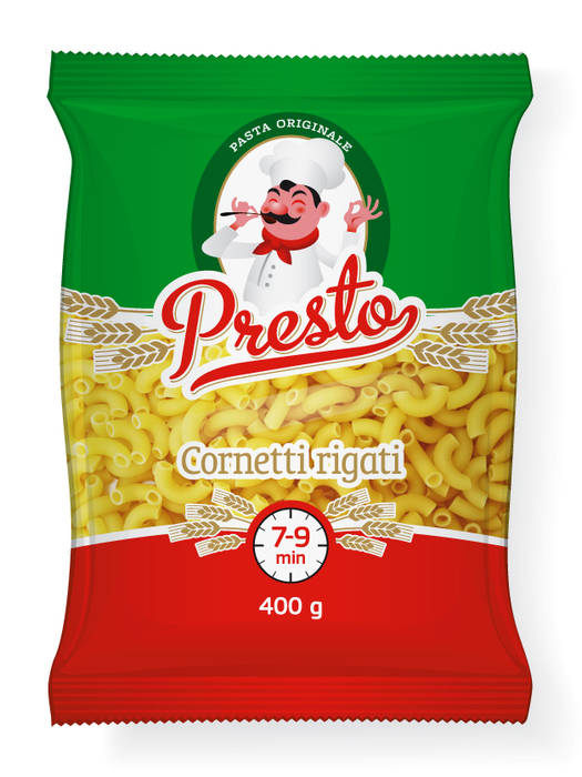 Makaroni radziņi 400g, Presto