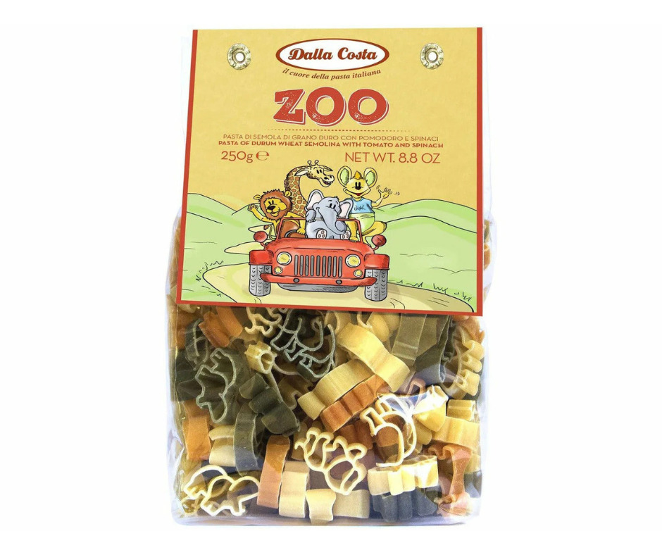 Makaroni ZOO ar tomātu-spinātu 250g