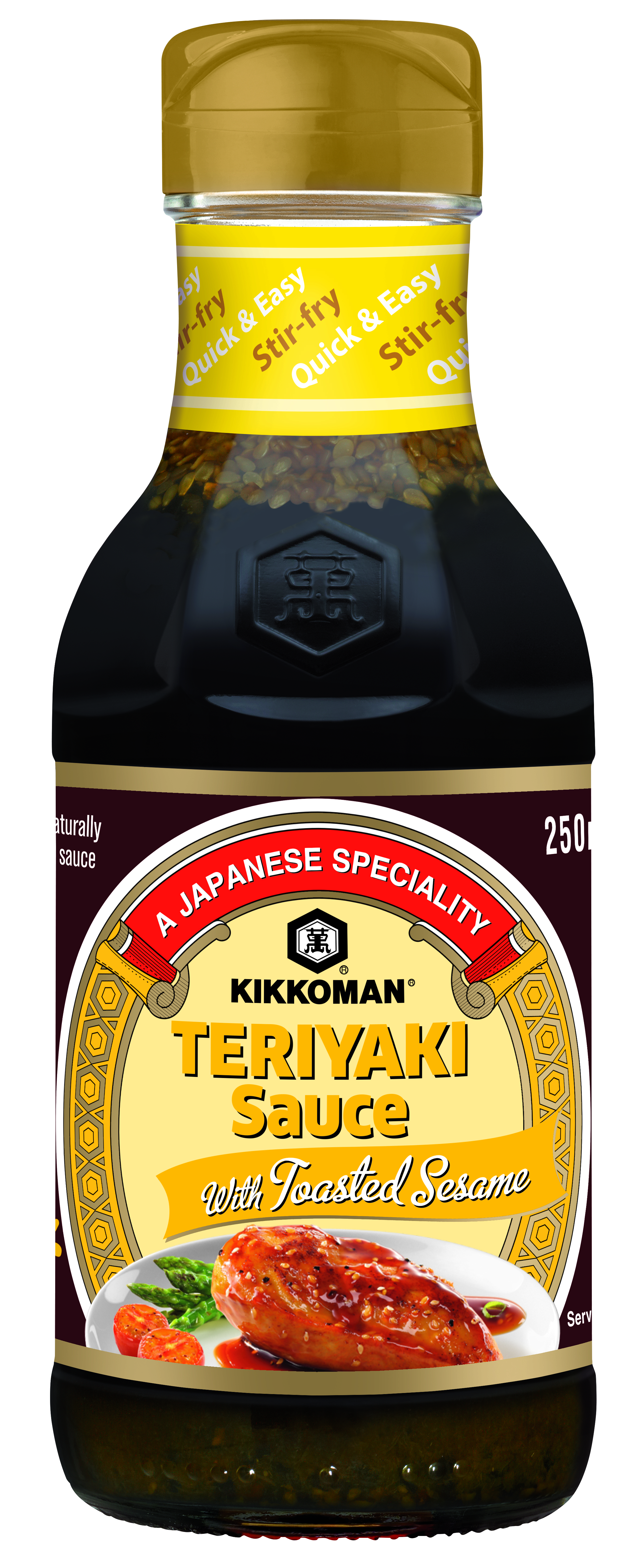 Mērce Teriyaki ar grauzdētām sezama sēklām 250ml, Kikkoman