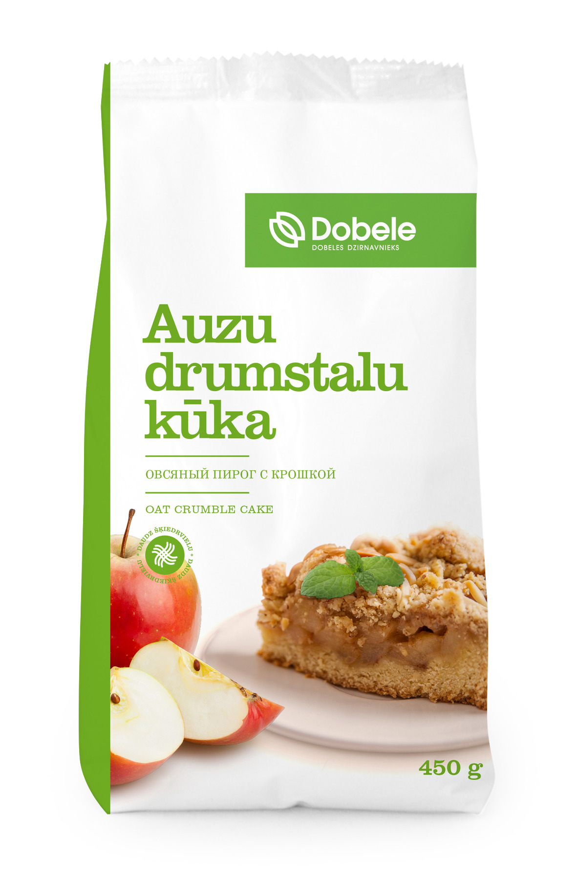 Miltu maisījums Auzu drumstalu kūka 450g, Dobele