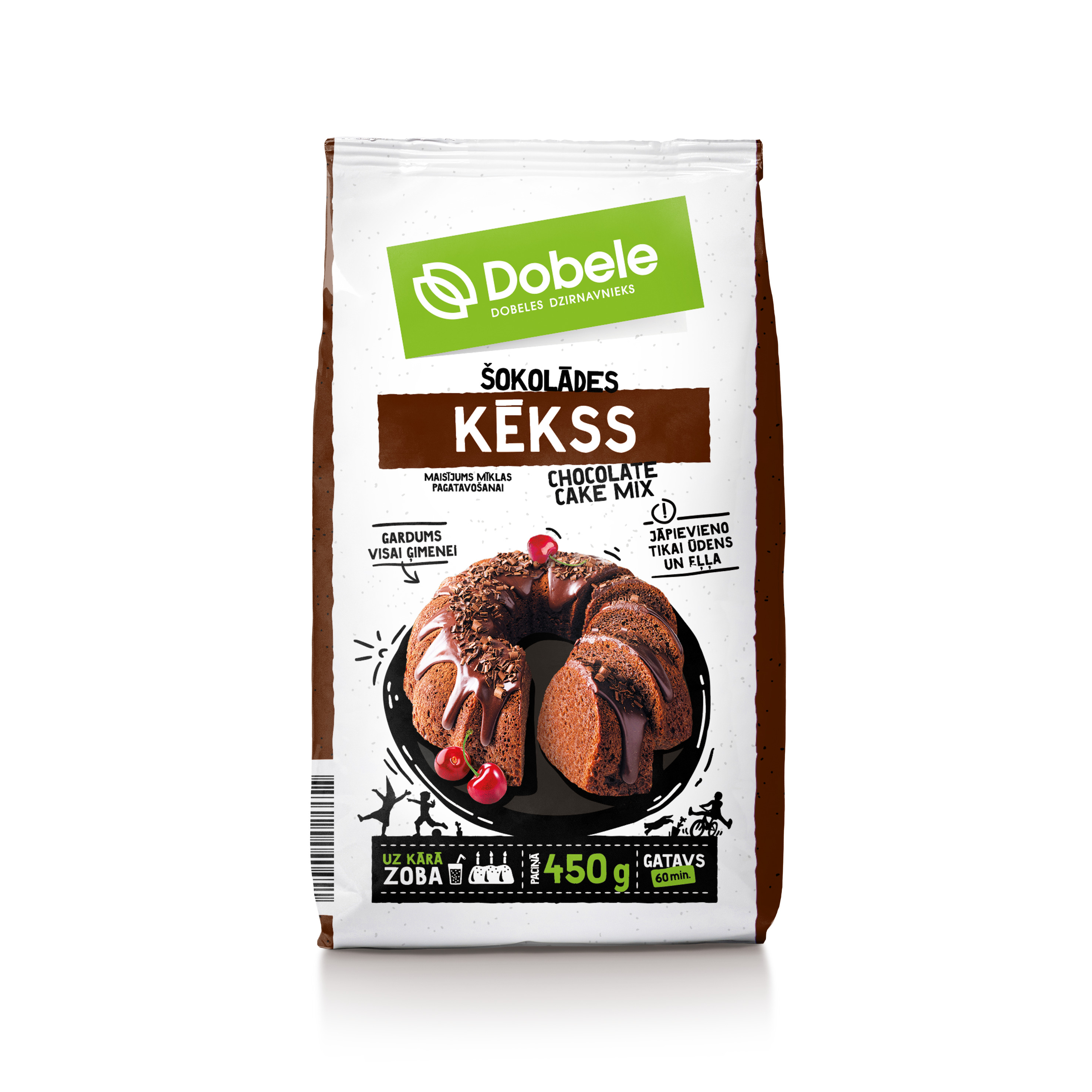 Miltu maisījums Kēkss šokolādes 450g, Dobele