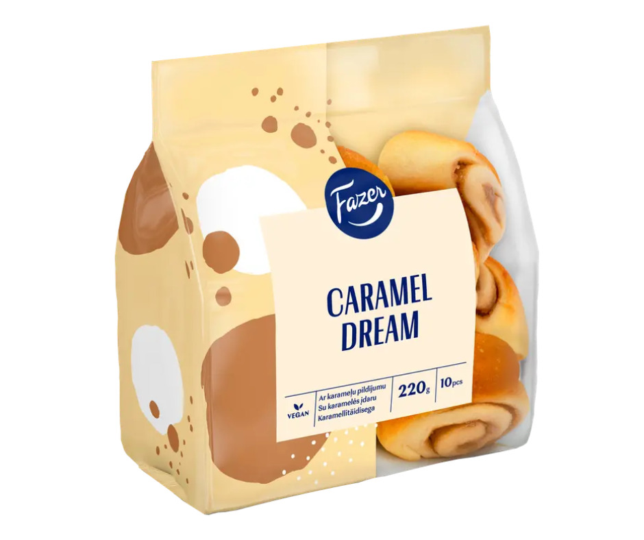 Minī maizītes ar karameli 220g, Fazer