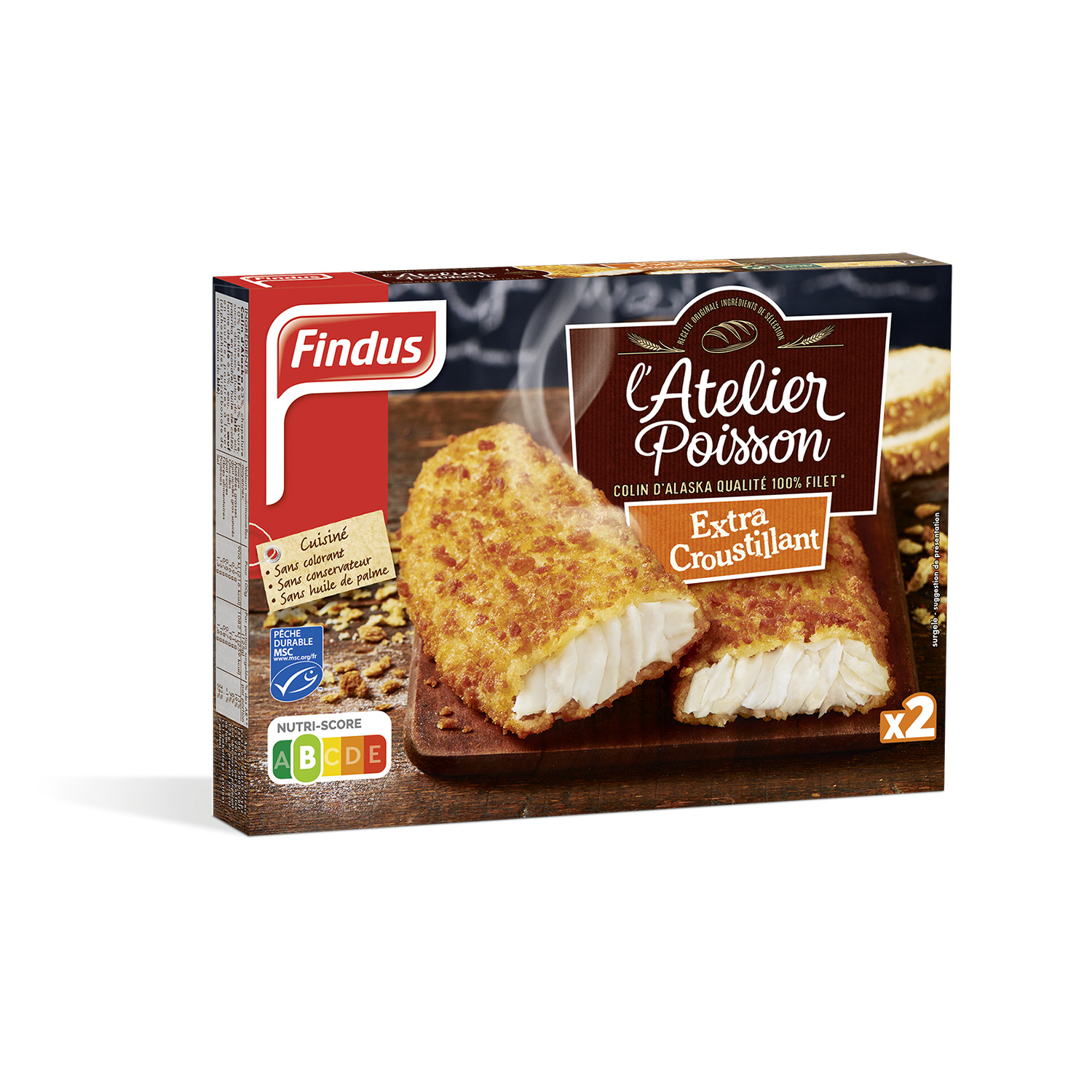 Mintaja filejas panētas saldētas Extra Croustillant 250g, Findus