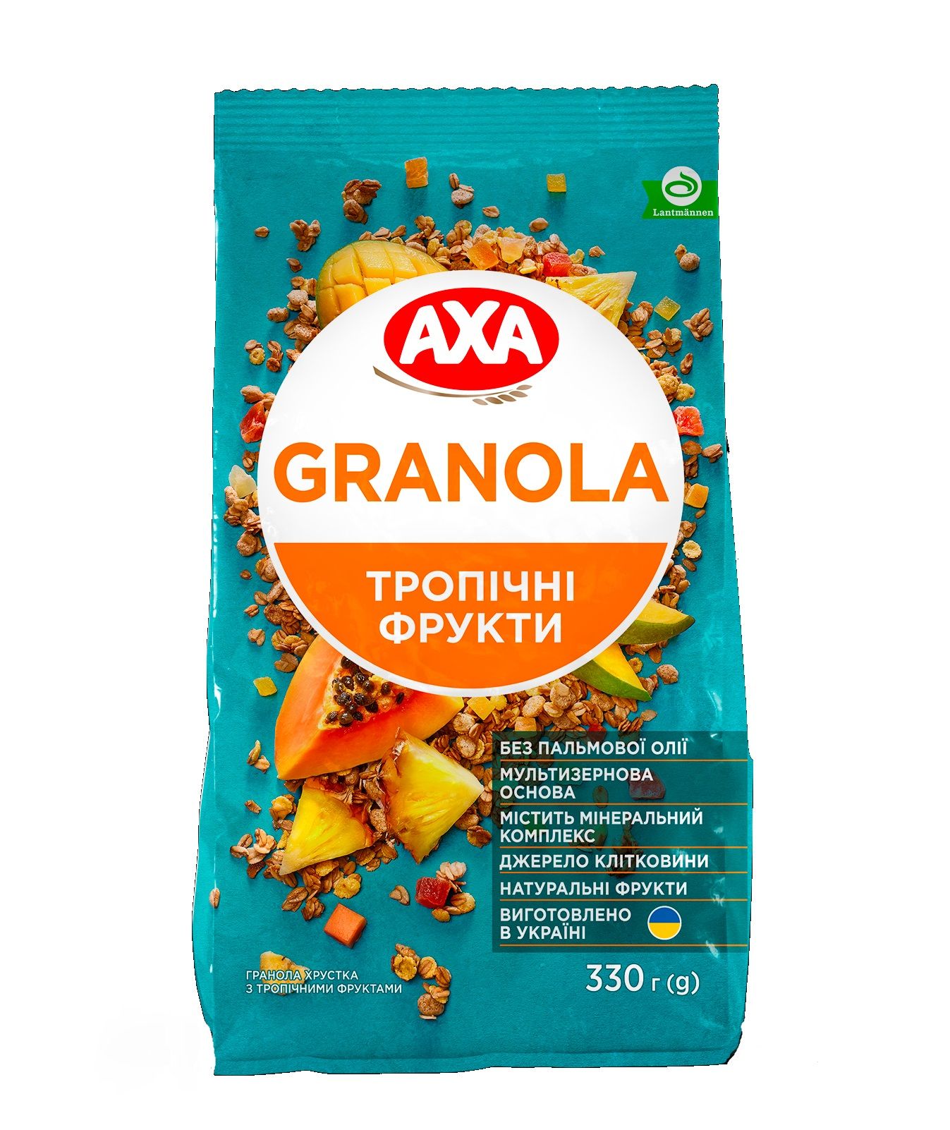 Musli ar tropiskajiem augļiem 330g, Axa