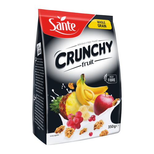 Musli kraukšķīgie ar augļiem 350g, Sante