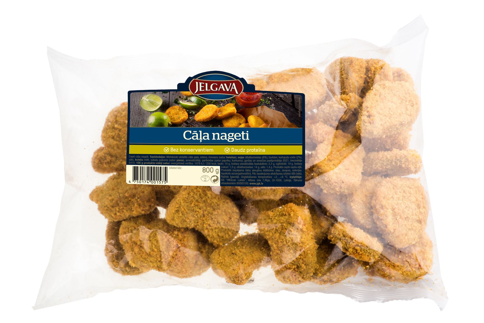 Nageti cāļa gaļas 800g, Jelgava