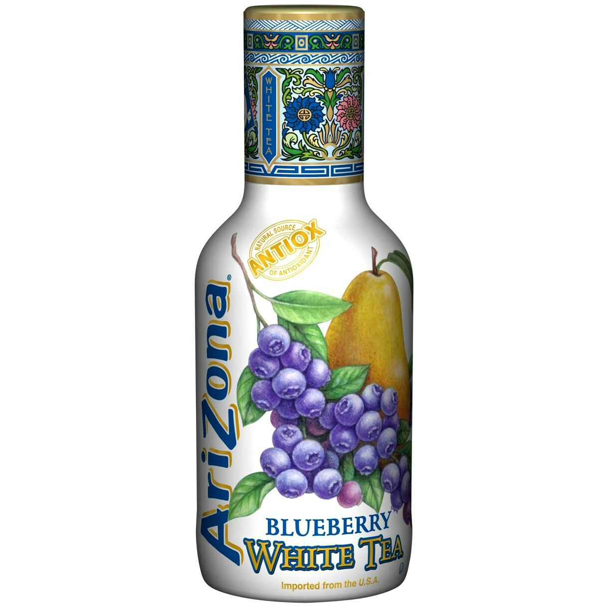 Neg.tējas dzēriens ARIZONA ''White Tea Blueberry'' ar melleņu garšu un saldin., 0.45l PET...
