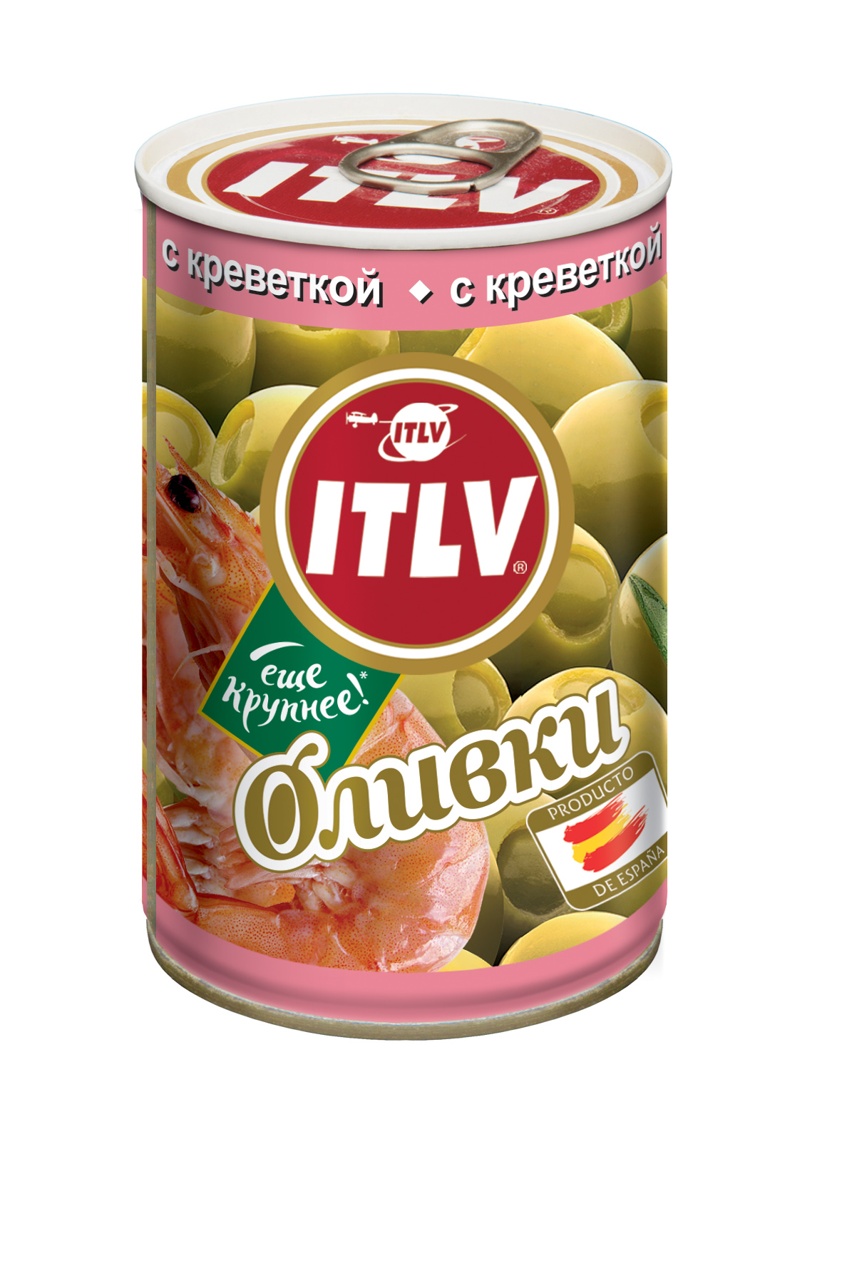 Olīves zaļās ar garnelēm 314ml (110g), ITLV