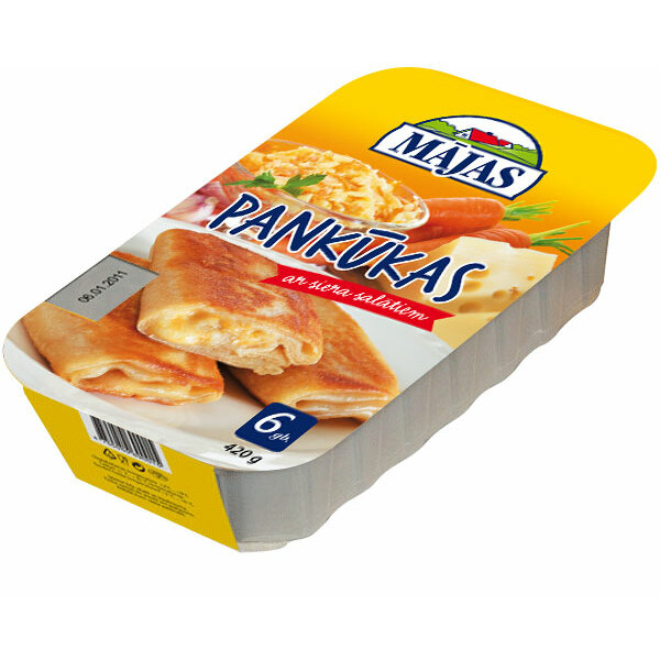 Pankūkas Mājas ar siera salātiem, iepak.hermēt.(6x70g)
