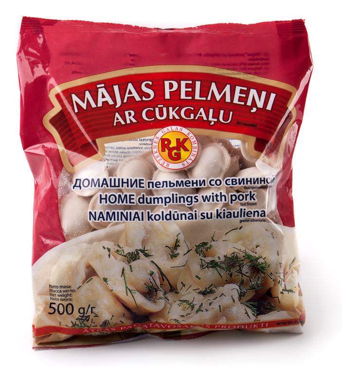 Pelmeņi ar cūkgaļu Mājas 500g, RGK